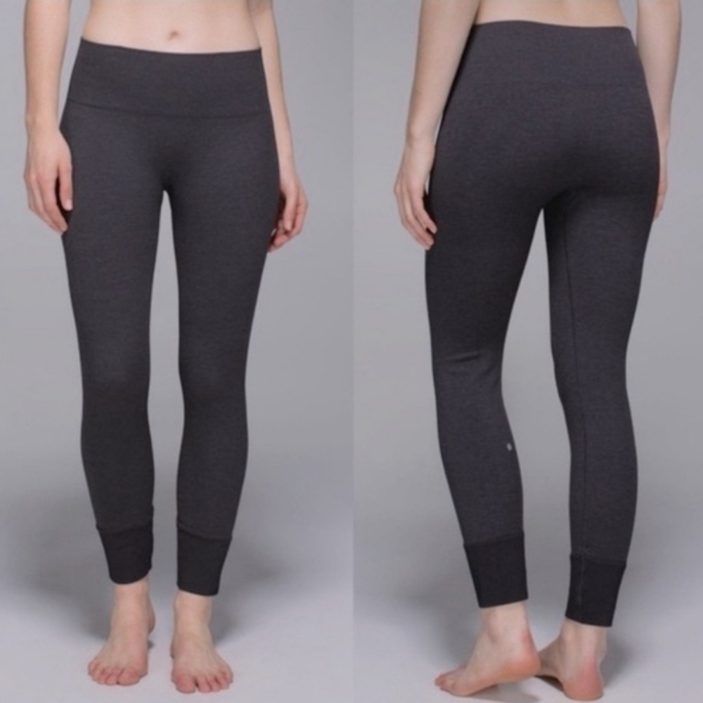 lululemon athletica Charcoal Gray High-Waist Ankle Leggings